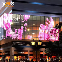 Film LED adhésif enroulable, écran flexible en cristal, affichage transparent pour fenêtre en verre