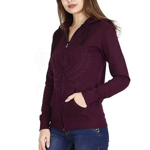 Sudadera con Capucha y Cremallera Frontal para Mujer, con Logotipo Personalizado Disponible, Ropa de Calle de Invierno, Tejido Ligero y Transpirable - Product Image 4