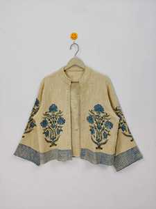 Cotton Tnt Assorted Color Design Handmade Ethnic Boho Quilted Breathable Reversible Eco-Friendly Jacket Block Printed <b>Coat</b> - Product Image 1