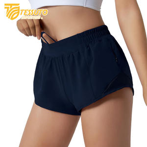 Vente en gros Short de course à séchage rapide Sport double couche taille élastique Short de yoga d'entraînement actif Short de cyclisme en plein air pour femmes - Product Image 4