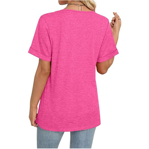 Camiseta Ligera para Mujer, Tejido Suave, Estructura Aireada, Movimiento Flexible, Soporte Transpirable, Tacto Diario Activo - Product Image 5