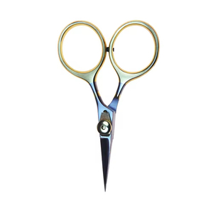 Tijeras Ajustables de Acero Inoxidable para Atar Moscas de Pesca con Anillos Dorados, Herramientas de Belleza con Instrumentos de Manicura Ajustables - Product Image 5
