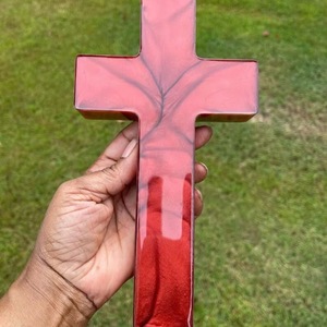 Resin Epoxy Church Cross Cutout with Smooth Edges and Vibrant colors High Quality - Product Image 2