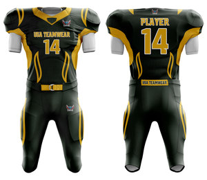 Uniforme de football américain pour hommes en Spandex/Coton, personnalisé, imprimé, grande taille, chemise et pantalon, respirant, antibactérien, anti-UV - Product Image 1