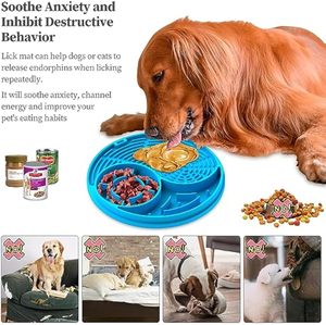 <b>Silicone</b> licking <b>mat</b> for pets slow feeder pad promotes calm behavior reduces stress aids digestion safe non slip dishwasher safe - Product Image 2