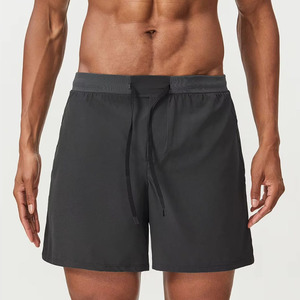 Shorts de musculation pour hommes personnalisés en polyester et coton, poche, couleur unie, shorts amples pour hommes - Product Image 6