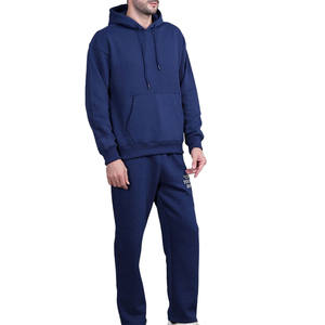 Chándal con capucha de algodón orgánico 100% para hombre, diseño de Hip Hop de moda Premium, Color sólido, transpirable, estampado personalizado para invierno - Product Image 3