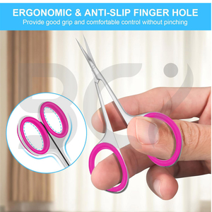 Pointe fine avec le meilleur matériau Acier inoxydable Bonne qualité Produit durable antidérapant Ciseaux à ongles à cuticules ultra pointus - Product Image 5