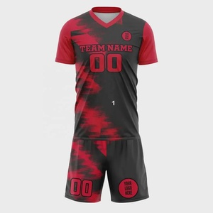 เสื้อฟุตบอลสั่งทำพิเศษสำหรับผู้ใหญ่และเด็ก ชุดทีมพร้อมชื่อทีม เบอร์ เลขที่ และโลโก้ สีดำขาว แบบซับลิเมชั่น - Product Image 6