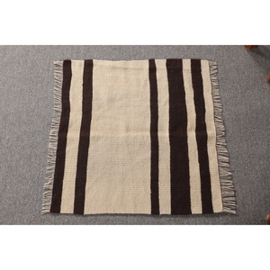 Tapis Kilim, tapis vintage de 2x1,9 pieds, tapis rayé beige - Product Image 3
