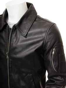 Chaquetas de cuero para hombre con diseño de logotipo personalizado en color sólido, el mejor material, chaquetas para hombre hechas en diferentes tamaños, chaqueta para hombre - Product Image 3