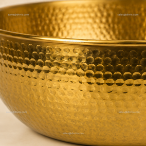 Bol de pédicure rond en cuivre doré, fait main, pour les salons de manucure, les centres de bien-être et les hôtels - Product Image 3