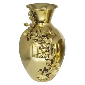 Jarrón de metal pulido rústico para comedor, dormitorio y decoración de oficina, hermoso soporte floral - Product Image 6