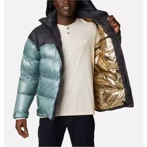 Chaqueta acolchada con cuello levantado de alta calidad transpirable de secado rápido impermeable con estampado frontal personalizado para hombre para uso en exteriores de invierno - Product Image 5