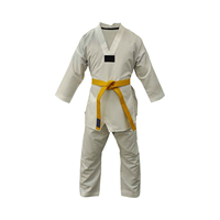 Muestra envío gratis Nuevo patrón Venta caliente Super Light Martial Arts Taekwondo Uniforme con embalaje personalizado para la venta