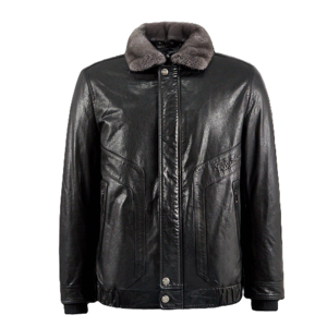 OEM chaqueta de bombardero de cuero informal para hombre con diseño de logotipo personalizado auténtica piel pura de talla grande al por mayor nueva colección - Product Image 5