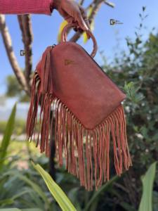 Sac à franges en cuir de vachette à motif nouveau, sac à main de créateur, sac bandoulière, fourrure sur peau, sac bohème pour femmes, sac à main multi-usages - Product Image 5