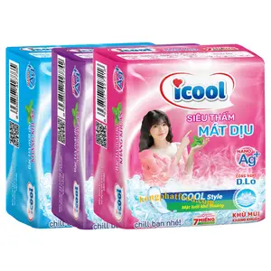 Giá tốt nhất Icool kháng khuẩn vệ sinh miếng 3in1 siêu mỏng sử dụng hàng ngày dùng một lần vệ sinh khăn ăn siêu thấm tất cả các ngày sử dụng