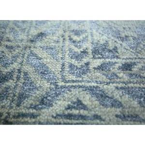 Alfombra de Lana Anudada a Mano Azul Viscaya con Patrón Geométrico 9x12 Rectangular para Sala de Estar o Dormitorio para Adolescentes - Modelo SKWL-200 - Product Image 3