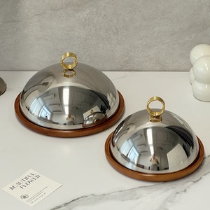 Platos de cena de acero inoxidable con borde dorado de 10 pulgadas de lujo, vajilla de precio barato para restaurante, boda, escuela y uso doméstico - Product Image 6