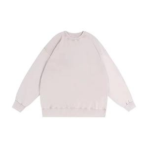 Sweat-shirt d'hiver délavé à l'acide en molleton bouclette polyester/coton, col rond, effet vieilli, haute qualité, pour hommes - Product Image 3