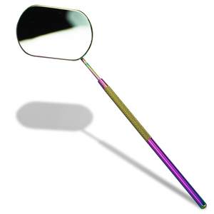 Espejos de extensión de Pestañas/Obtenga el nombre del espejo de extensión de pestañas Espejo de pestañas con mango de color con su negocio impreso en punta - Product Image 2