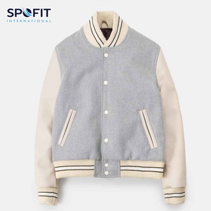 Varsity Baseball Letterman Jacket Wool Sleeve Veste d'hiver unisexe de qualité supérieure avec broderie Design respirant pour hommes - Product Image 1