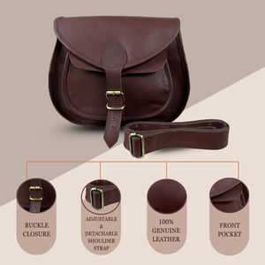 Sac à dos multifonction pour ordinateur portable fait à la main de style vintage pour femmes deux bretelles en cuir véritable durable fermeture à glissière 3L - Product Image 3