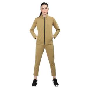 Vêtements de sport personnalisés pour femmes Survêtements en polyester jogging d'entraînement avec fermeture éclair pour femmes ensemble de survêtements en polyester coupe-vent en nylon - Product Image 2
