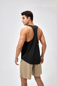 เสื้อกล้ามฟิตเนสทรงหลวมสำหรับผู้ชายเสื้อกีฬาวิ่งคอกลมแห้งเร็วระบายอากาศได้ดีสำหรับฝึกซ้อมฤดูร้อน - Product Image 5