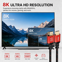 Câble HDMI 2.1 8K 60Hz 48G à large bande passante, HDR dynamique, câble eARC