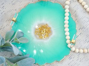 ถาดเสิร์ฟเรซินตกแต่งดีไซน์เนอร์แฮนด์เมดคุณภาพสูงที่กําหนดเองและชุดรถไฟเหาะสําหรับร้านอาหารในบ้านจากอินเดีย - Product Image 4