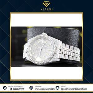 Superlatif Montre d'affaires antique pour hommes High-Jet Lab Grown VVS Clarity Diamond 40mm Bouton-poussoir Fermoir caché Style Hip Hop - Product Image 2