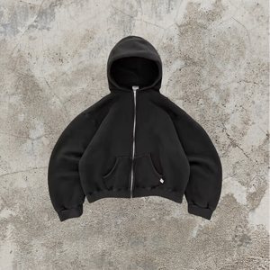 ผู้ผลิตเสื้อฮู้ดดี้ผู้ชายผ้าฝ้ายหนานุ่มคุณภาพสูงสำหรับฤดูหนาว น้ำหนัก 460 กรัม แบบเรียบ ทรงบ็อกซี่ ตัดสั้น พิมพ์ลาย 3 มิติ - Product Image 2