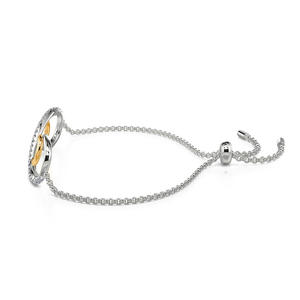Jeulia Rhodium Plated Sterling Silver Double Layer <b>Infinity</b> Charm <b>Bracelet</b> with Zircon - Product Image 2