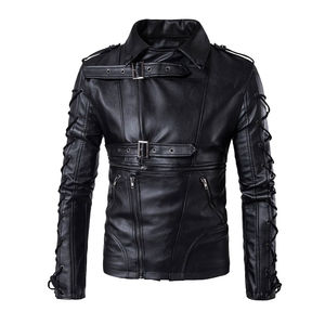 Chaqueta de Invierno 2025 para Hombre, de Cuero Genuino de Alta Calidad, con Cuello Alto, Estilo Urbano - Product Image 1