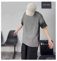 T-shirt col rond en coton doux pour hommes Impression personnalisée au design unique pour Gym Fitness Vêtements de fitness légers pour garçons Logo avant