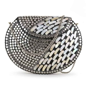 Sac à main tendance en mosaïque, motif éléphant, sacs à bandoulière ovales en métal, incrustation de perles, sac à main indien fait à la main, prix de gros - Product Image 2