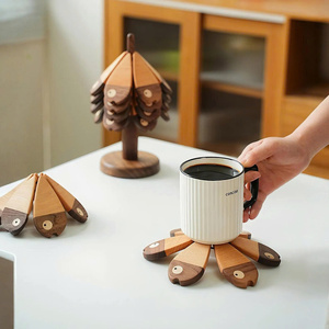 Wooden Tree <b>Coaster</b> Natural Acacia Cup And Pot Mat For Table Use Vietnam By 99 <b>Gold</b> Data - Ms Violet - Product Image 4