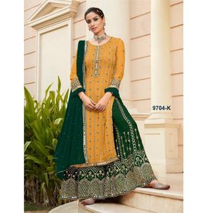 ชุดแต่งงานสตรี,ชุดเดรสปักลายกระจกสไตล์ปากีสถานสำหรับงานแต่งงานและปาร์ตี้สไตล์อินเดีย - Product Image 1