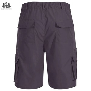 Men's Solid Color Casual <b>Cargo</b> <b>Shorts</b> 100% Cotton <b>Lightweight</b> Breathable Design with Elastic Waistband High Quality OEM - Product Image 2