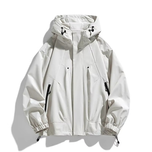 Chaqueta Deportiva de Lona Negra para Hombre, 100% Algodón, Estilo Bomber, Impermeable, Holgada, con Capucha, para Invierno, Camping, Formal, Reversible TAZASH - Product Image 4