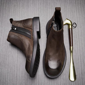 Chaussures Oxford en cuir de vachette pleine fleur avec talon amorti et design antidérapant, chaussures habillées pour hommes, chaussures en cuir - Product Image 4