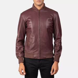 Blouson aviateur d'hiver léger de haute qualité pour hommes tissu coupe-vent personnalisé avec poignets côtelés et poches à glissière - Product Image 5