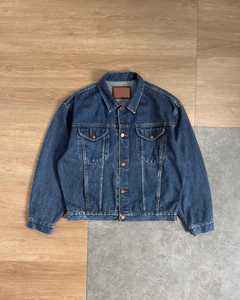 Men's worn jeans jacketcotton winter style <b>covered</b> <b>button</b> casual streetwear standard thickness warm fit - Product Image 1