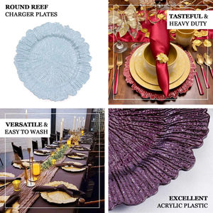 Assiette de chargeur décorative de table Petite assiette utilisée Assiette de chargeur en or unique à manger pour servir des portions individuelles - Product Image 4