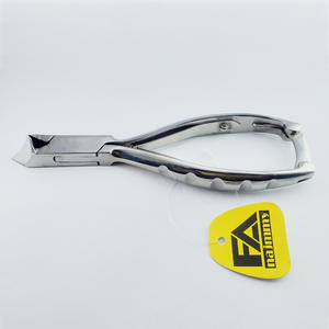 High Quality CE ISO Approved Stainless Steel Cuticle Nail Nippers Moon Shape Double Handle <b>Printed</b> Back <b>Lock</b> Curved for Baby Use - Product Image 3