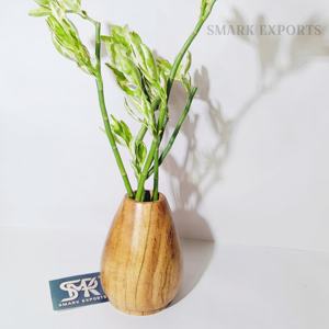Jarrón de flores de madera Natural hecho a mano ecológico, maceta decorativa elegante única para jardín doméstico para maceta de flores artificiales - Product Image 3