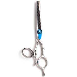 Tijeras de adelgazamiento de cabello de peluquero de acero alemán duraderas de 6,5 \ "con tijeras de pulido de acabado R ajustables con cuchillas afiladas - Product Image 6