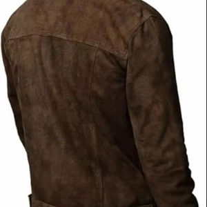 Veste en cuir de camionneur Vintage Premium hommes en peau d'agneau véritable hommes vestes en cuir col de chemise vestes pour hommes - Product Image 3